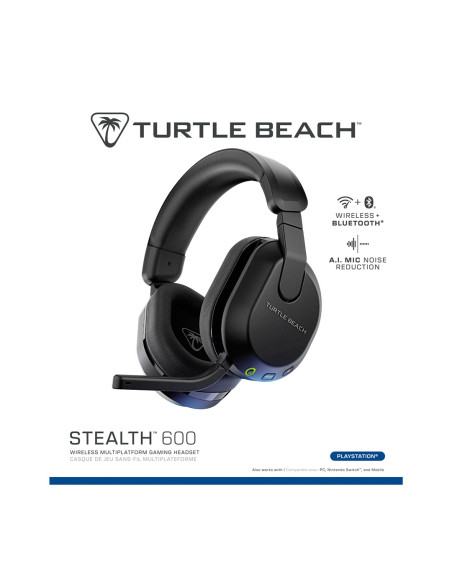 Turtle Beach Stealth 600 Gen 3 Zestaw Słuchawkowy Bezprzewodowy Opaska Na Głowę Gaming Bluetooth Czarny