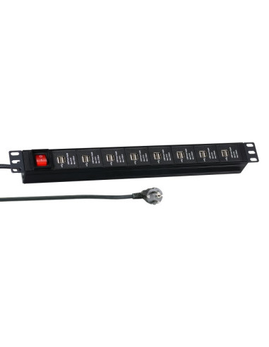 Efb Elektronik Ek631Usb.1 Rozgałęziacz 3 M Wewnętrzna Czarny