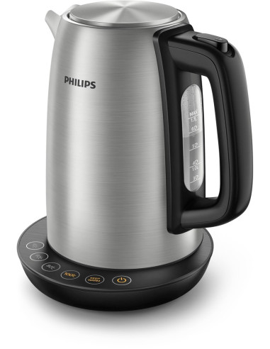 Philips Avance Collection Czajnik Z Reg. Temp. 1,7 L  Metal  Pokrywka Z Mechanizmem Spręż.