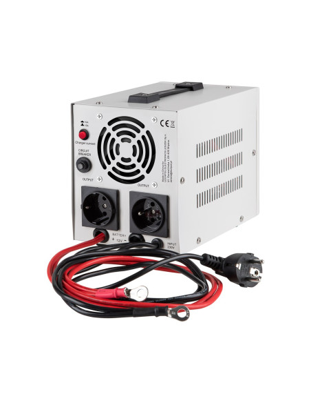 Zasilacz Awaryjny Kemot Prosinus-800 Przetwornica Z Czystym Przebiegiem Sinusoidalnym I Funkcją Ładowania 12V 230V 800Va/500W