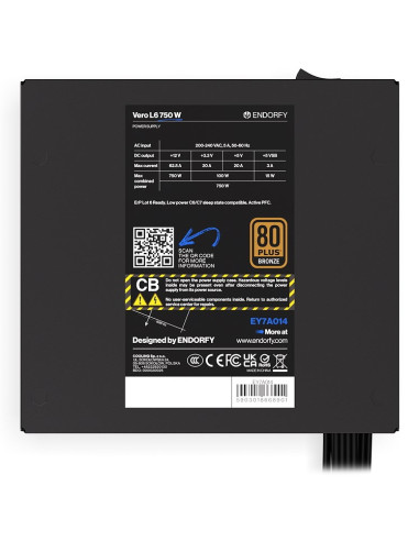 Endorfy Vero L6 Moduł Zasilaczy 750 W 24-Pin Atx Atx Czarny