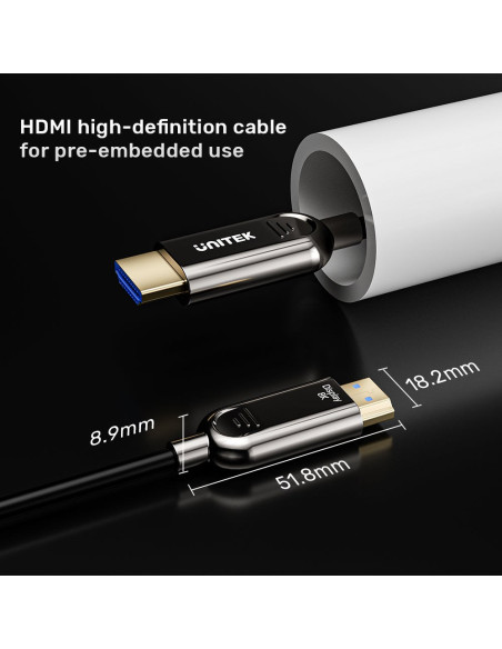 Unitek C11085Gy01-70M Kabel Hdmi Hdmi Typu A (Standard) Czarny