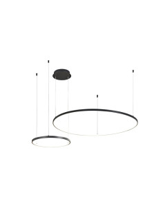 Lampa Wisząca Led Sibiu 2023193-2-Bk 2X Okrągła 4000K Czarna