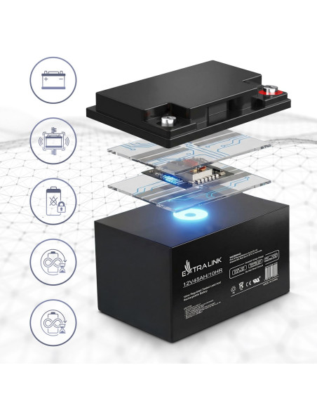 Extralink Akumulator Battery Accumulator Agm 12V 45