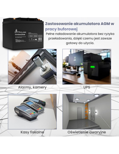Extralink Akumulator Battery Accumulator Agm 12V 45