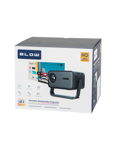 Projektor Przenośny Blow Androidtv Fullhd Maxview Czarny