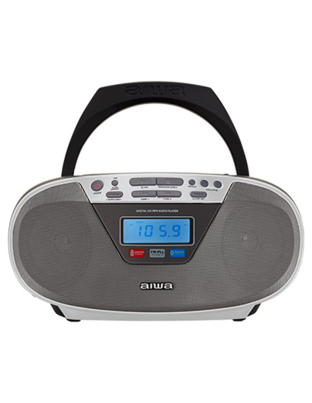 Aiwa Boombox Bbtu-400Sl Cd/Fm Rds/Usb/Bt Srebrny