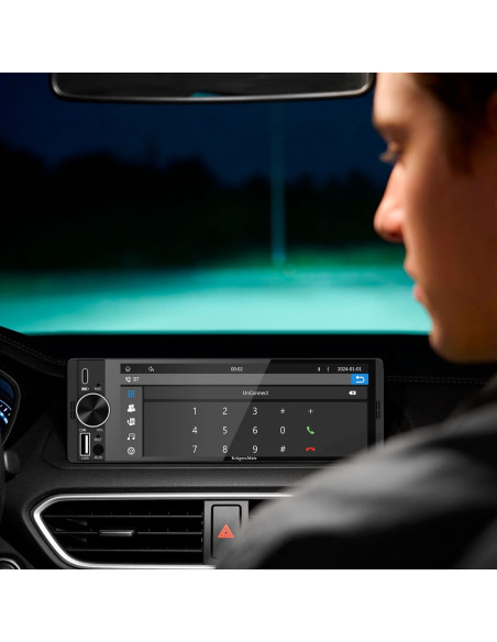 Kruger&Matz Radio Samochodowe Km2016 Carplay/Androidauto 1Din