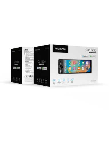 Kruger&Matz Radio Samochodowe Km2016 Carplay/Androidauto 1Din