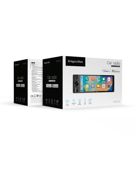 Kruger&Matz Radio Samochodowe Km2016 Carplay/Androidauto 1Din