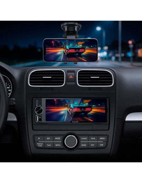 Kruger&Matz Radio Samochodowe Km2016 Carplay/Androidauto 1Din