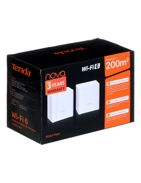 Tenda Mx3(2-Pack) Mesh Wi-Fi6 Ax1500