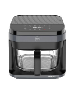Eldom Frytkownica Beztłuszczowa Fr500 5,5 L 1200W Szklany Pojemnik, Ruszt, Silikonowa Podkładka, 8 Programów, Regulacja Tem.