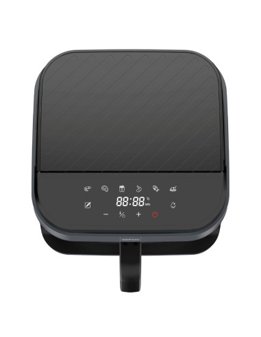Eldom Frytkownica Beztłuszczowa Fr500 5,5 L 1200W Szklany Pojemnik, Ruszt, Silikonowa Podkładka, 8 Programów, Regulacja Tem.