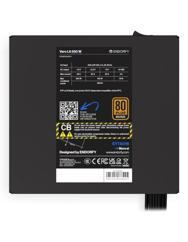 Endorfy Vero L6 Moduł Zasilaczy 550 W 24-Pin Atx Atx Czarny