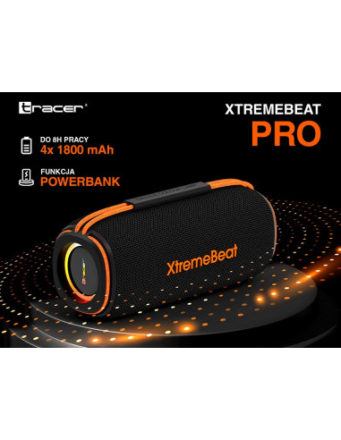 Tracer Xtremebeat Pro Tws Przenośny Głośnik Bluetooth Czarny 40 W