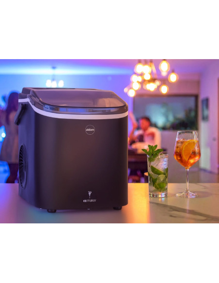 Eldom Kostkarka Do Lodu Ks230 Icelia 165W, Czarna, 12 Kg Lodu/24H  Jednorazowo 9 Kostek Lodu Co 6 – 12 Min