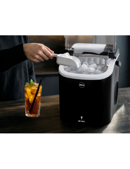 Eldom Kostkarka Do Lodu Ks230 Icelia 165W, Czarna, 12 Kg Lodu/24H  Jednorazowo 9 Kostek Lodu Co 6 – 12 Min