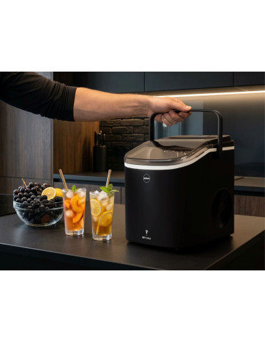 Eldom Kostkarka Do Lodu Ks230 Icelia 165W, Czarna, 12 Kg Lodu/24H  Jednorazowo 9 Kostek Lodu Co 6 – 12 Min