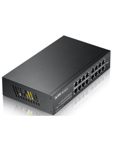 Switch Zyxel Gs1100-16E-Eu0101F 16P Unmanaged, Fanless, Slim