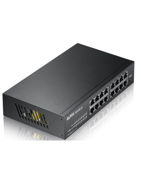 Switch Zyxel Gs1100-16E-Eu0101F 16P Unmanaged, Fanless, Slim