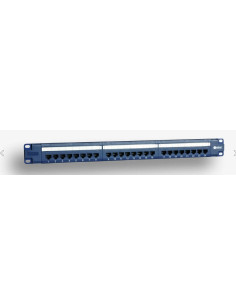 Emiternet Panel 19", 24Xrj45 Utp Kat.6 (1U) Z Półką, Niebieski (Poe)