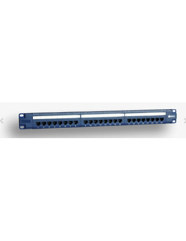 Emiternet Panel 19", 24Xrj45 Utp Kat.6 (1U) Z Półką, Niebieski (Poe)