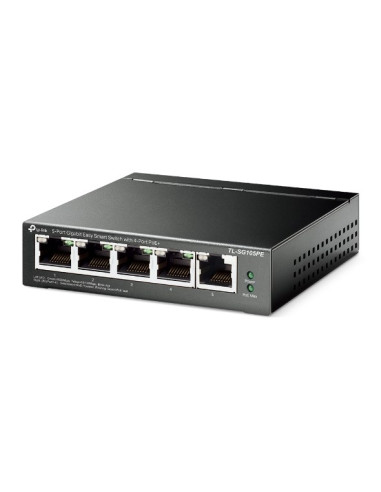 Switch Tp-Link Tl-Sg105Pe, 5 Portów Rj45 10/100/1000 Mb/S, 4 Porty Poe+