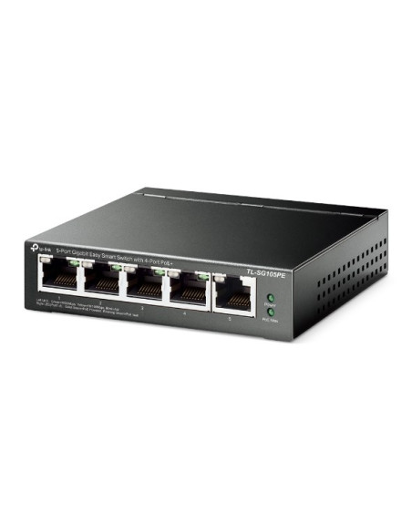 Switch Tp-Link Tl-Sg105Pe, 5 Portów Rj45 10/100/1000 Mb/S, 4 Porty Poe+