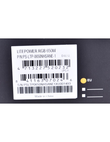 Zasilacz Thermaltake Litepower Rgb Ps-Ltp-0650Nhsane-1 (650 W  Aktywne  120 Mm)