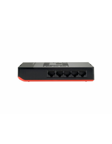 Levelone Gsw-0507 Przełącznik Sieciowy Nie Zarządzany Gigabit Ethernet (10/100/1000) Czarny, Czerwony