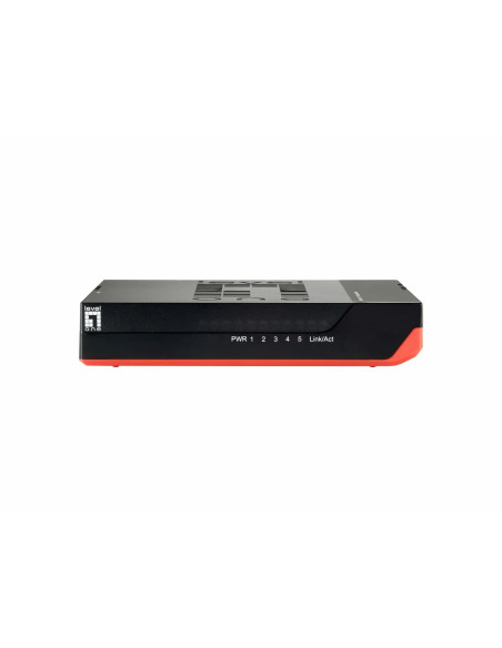 Levelone Gsw-0507 Przełącznik Sieciowy Nie Zarządzany Gigabit Ethernet (10/100/1000) Czarny, Czerwony
