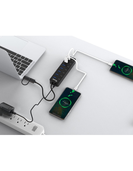Equip 128965 Huby I Koncentratory Usb 3.2 Gen 1 (3.1 Gen 1) Type-A 5000 Mbit/S Czarny
