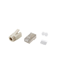 Equip 121182 Wtyczka Rj-45 Stal Nierdzewna, Przezroczysty, Biały
