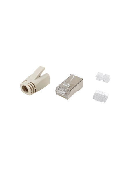 Equip 121182 Wtyczka Rj-45 Stal Nierdzewna, Przezroczysty, Biały