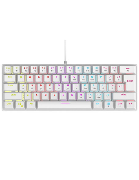 Rampage Klawiatura Mechaniczna Plower K60 Biała