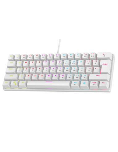 Rampage Klawiatura Mechaniczna Plower K60 Biała