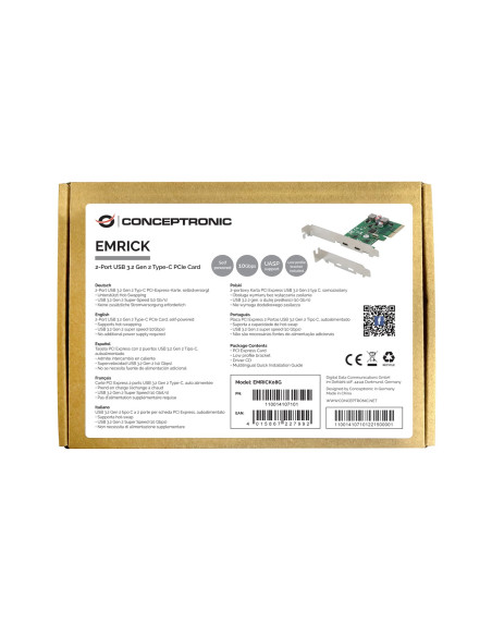 Conceptronic Emrick08G Adapter Wewnętrzny Usb 3.2 Gen 2 (3.1 Gen 2)