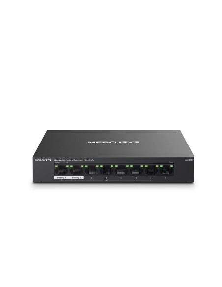 Mercusys Ms108Gp Łącza Sieciowe Zarządzany Gigabit Ethernet (10/100/1000) Obsługa Poe Czarny