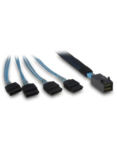 Inter-Tech Sff-8643 - 4X Sata/Sas 0,7 M 12 Gbit/S Niebieski