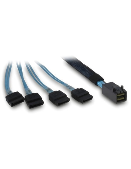 Inter-Tech Sff-8643 - 4X Sata/Sas 0,7 M 12 Gbit/S Niebieski