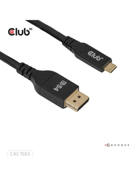 Club3D Cac-1563 Adapter Kablowy 2 M Usb Type-C Displayport Czarny