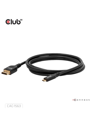 Club3D Cac-1563 Adapter Kablowy 2 M Usb Type-C Displayport Czarny