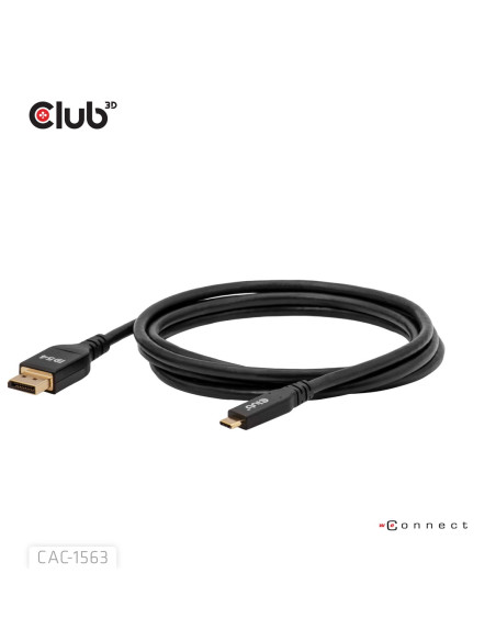 Club3D Cac-1563 Adapter Kablowy 2 M Usb Type-C Displayport Czarny