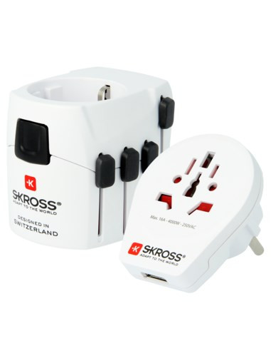 Skross Pro – World & Usb Biały