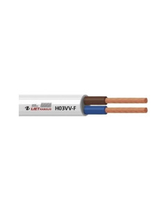 Cable H03Vv-F 3X0.75 White 50M