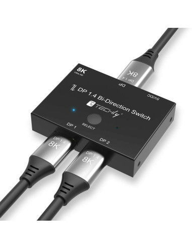 Techly Idata-Dp-2Dp-8Kt Przełącznik Wideo Displayport