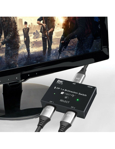 Techly Idata-Dp-2Dp-8Kt Przełącznik Wideo Displayport