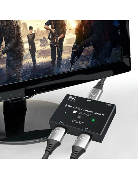 Techly Idata-Dp-2Dp-8Kt Przełącznik Wideo Displayport