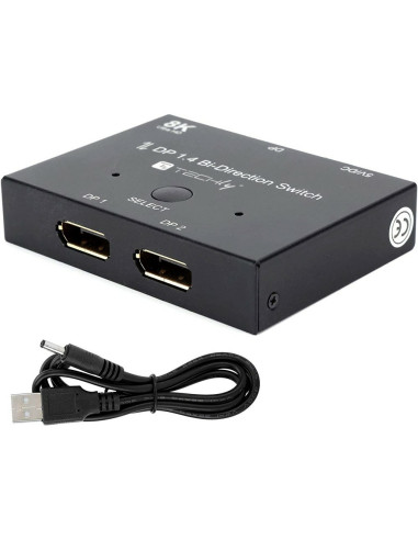 Techly Idata-Dp-2Dp-8Kt Przełącznik Wideo Displayport